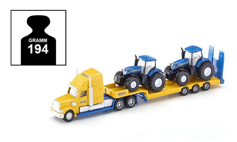 Siku 1805  Lorry with New Holland Tractors  1:87  Metal/Plastic  Yellow/Blue  Multifunctional - Image 5